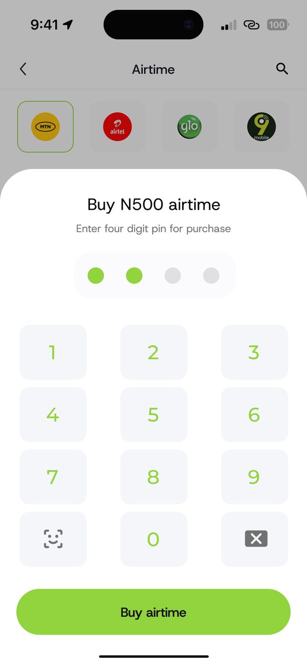 Confirm with your PIN