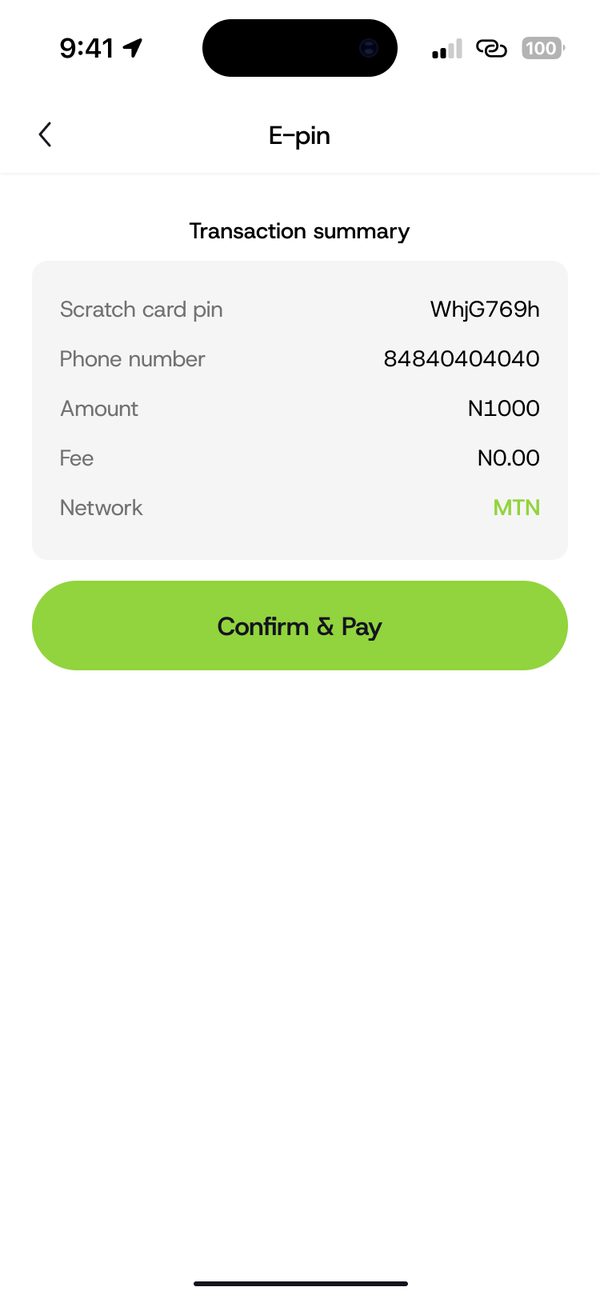 Confirm and pay