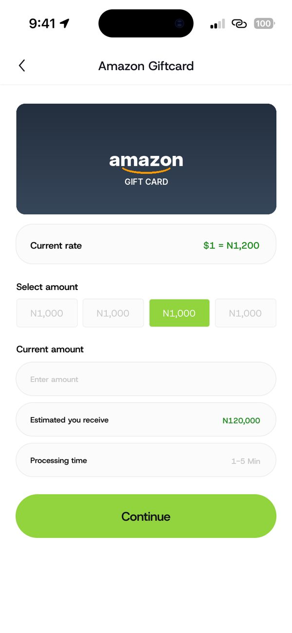 Check the rate and pick an amount