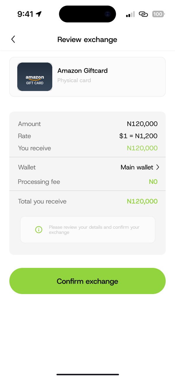 Review and confirm