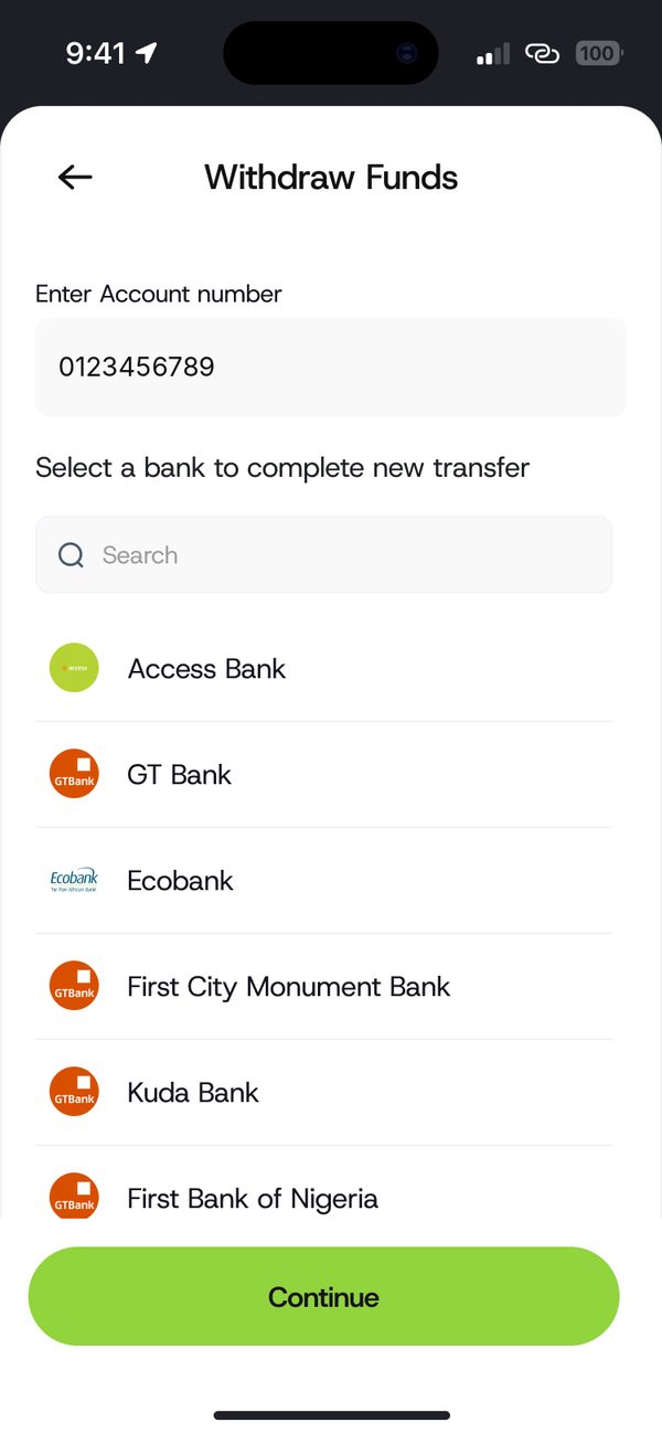 Select the bank