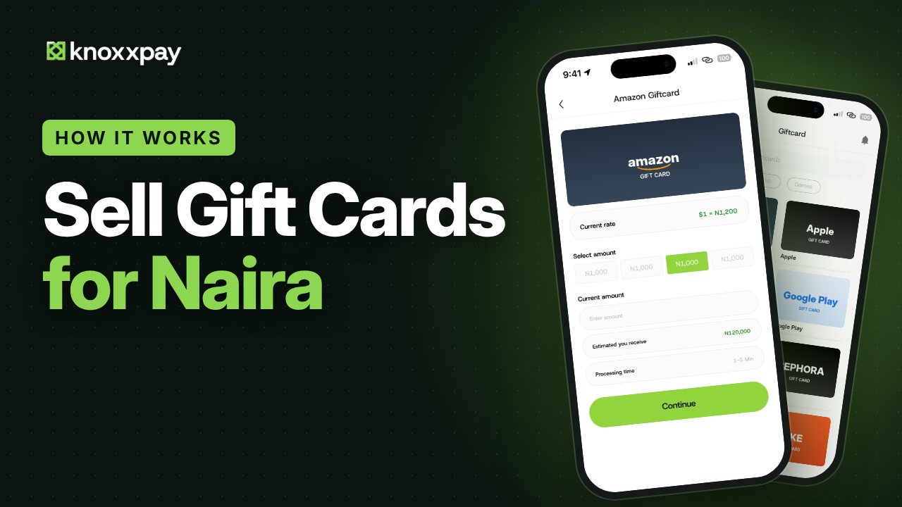 Guide: how to sell a gift card on KnoxxPay