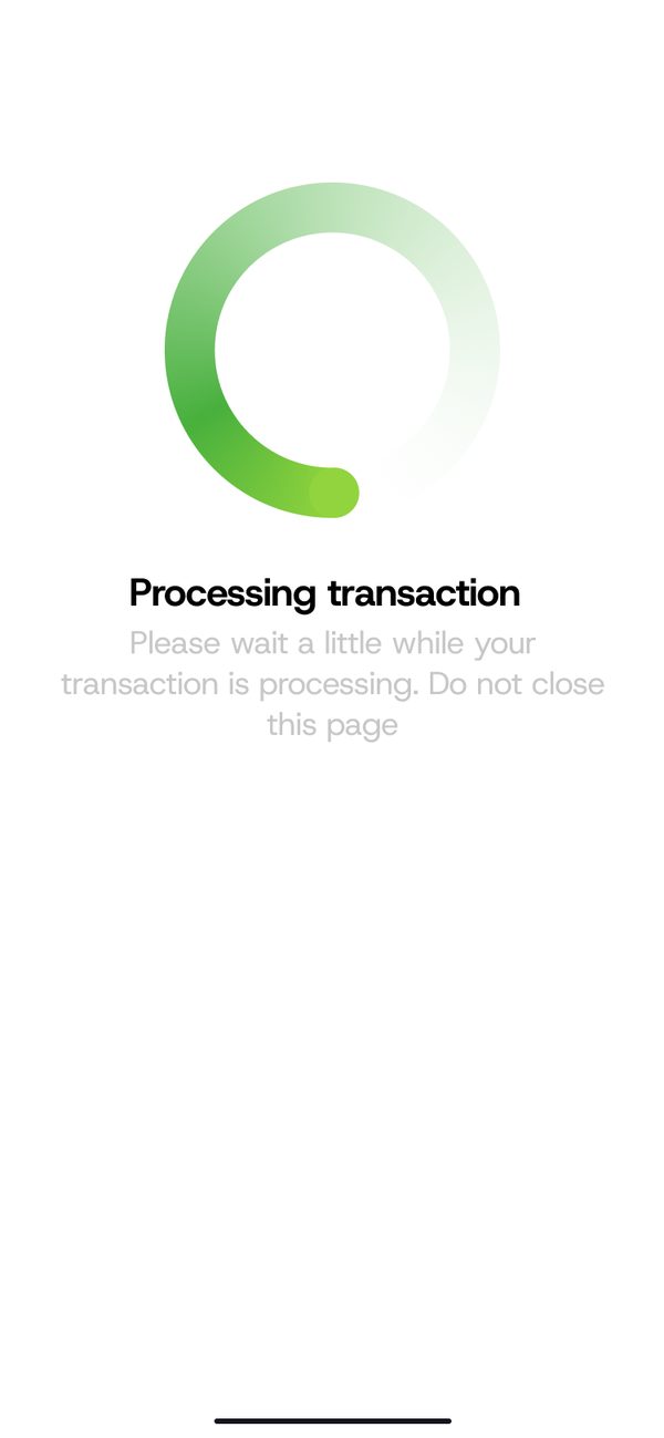 Wait while it processes